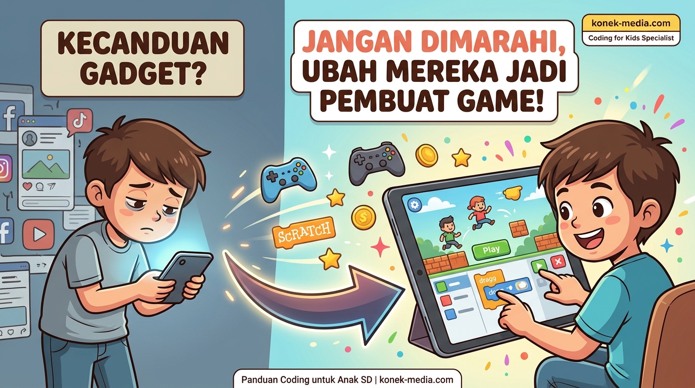 Anak Kecanduan Gadget? Jangan Dimarahi, Ubah Mereka Jadi Pembuat Game!