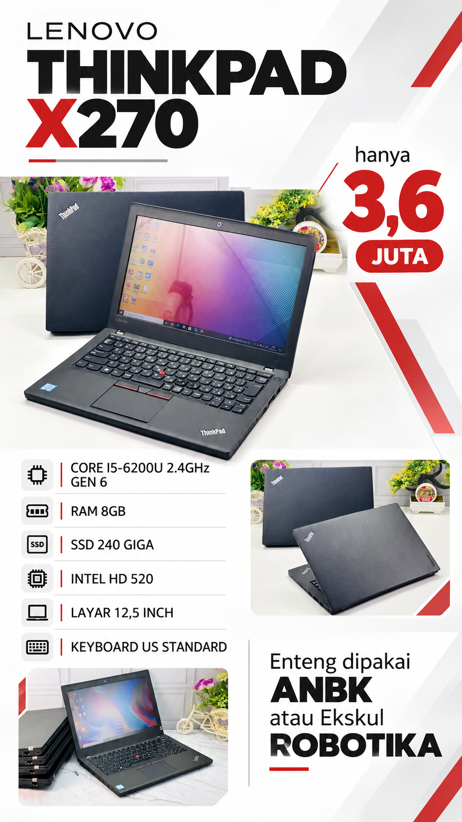 🔥LENOVO THINKPAD X270